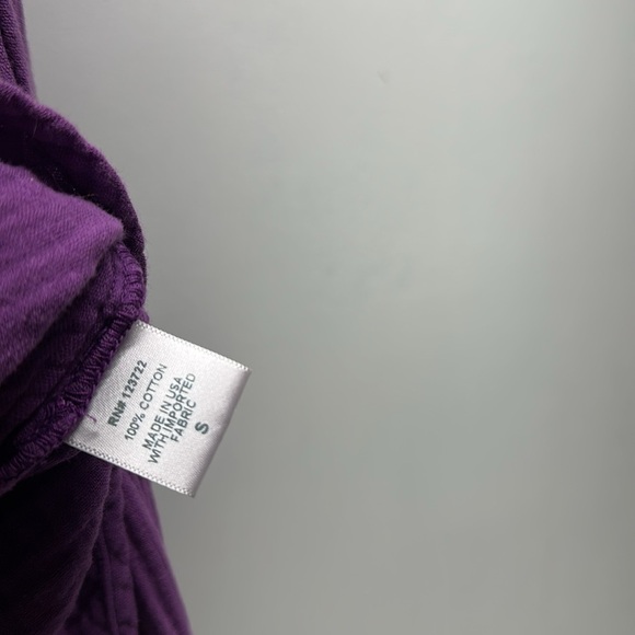 Xirena Blouse Top Shirt Long Sleeve Relaxed Beachy Chelsea Gauze Purple Small - Picture 7 of 8